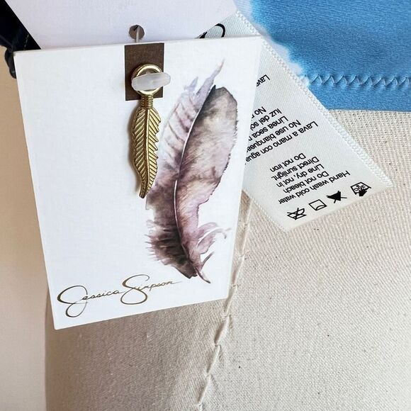 Jessica Simpson Smooth Sailing Blue Underwire Bikini Top Medium - Picture 13 of 13